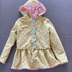 Matilda Jane Polka Dot Hooded Jacket with Ruffle Hem